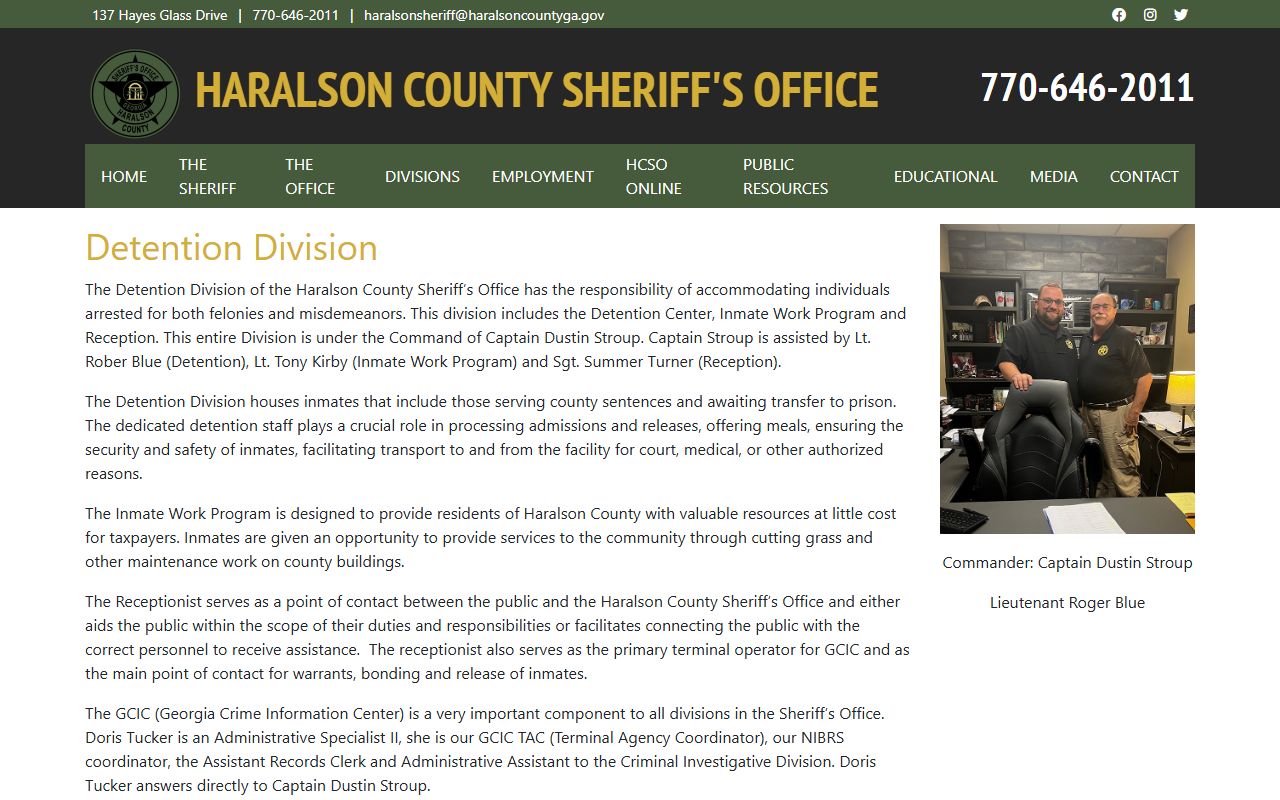 Haralson County arrest records and court charges detention division source