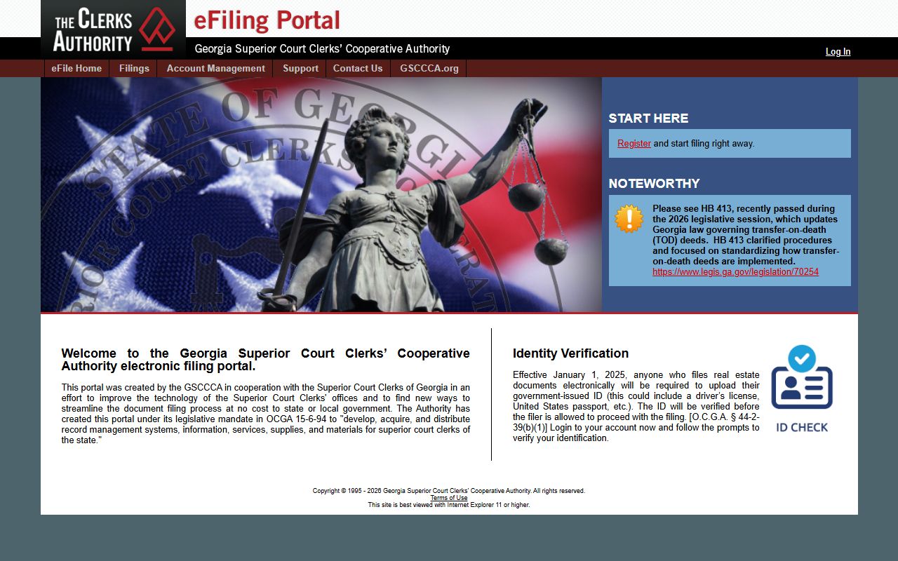 Haralson County court records GSCCCA eFiling system
