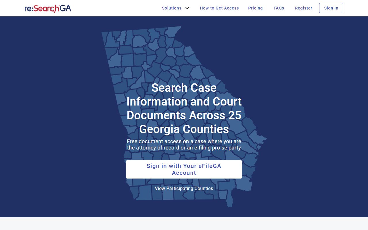 Haralson County court records re:SearchGA portal