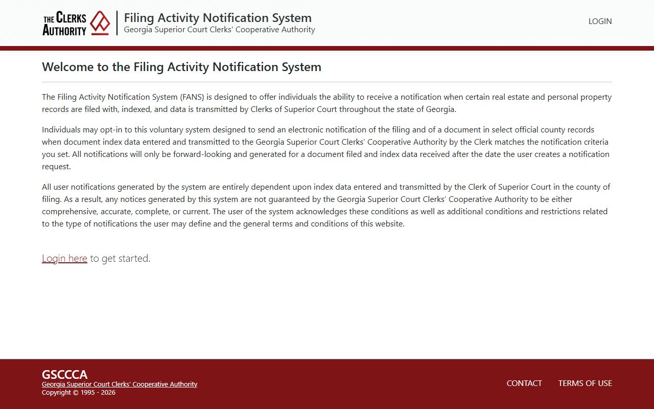 Haralson County probate records GSCCCA filing activity notification system